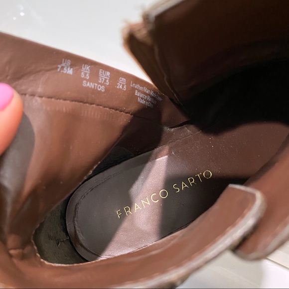 Franco Sarto Women’s Brown Ankle Bootie - Picture 8 of 9